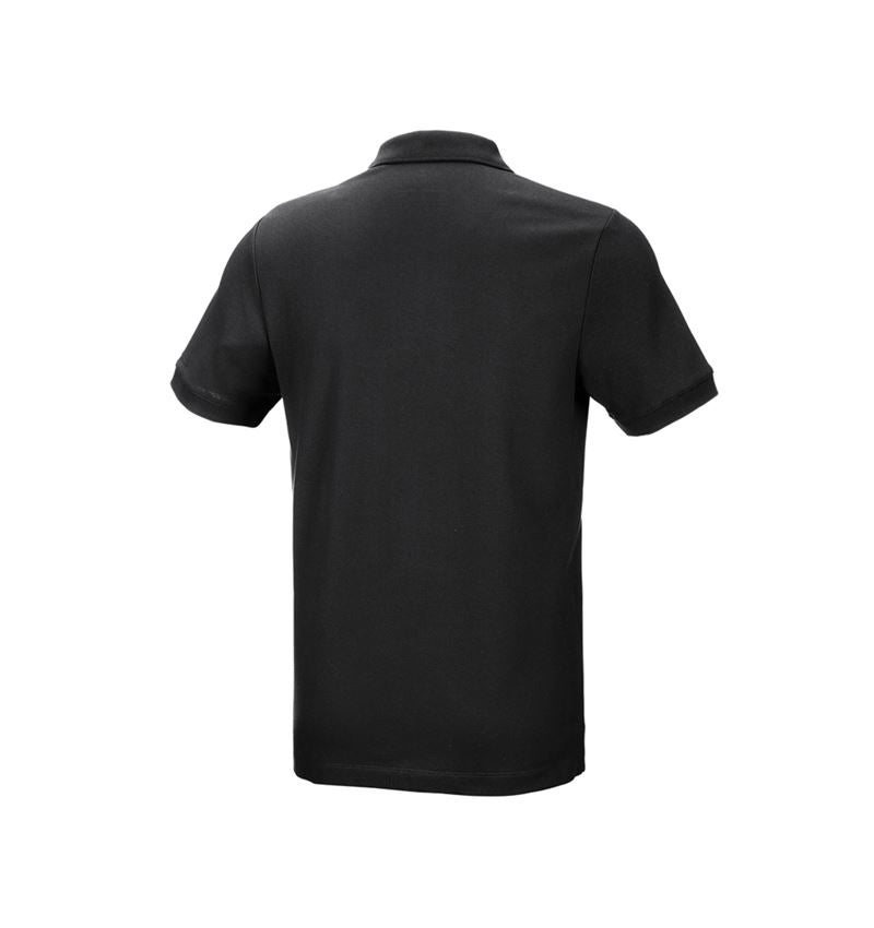 Bovenkleding: e.s. Pique-Polo cotton stretch + zwart 4