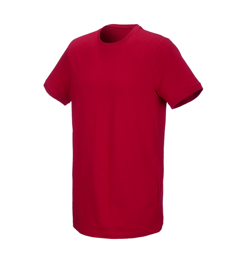 Tuin-/ Land-/ Bosbouw: e.s. T-Shirt cotton stretch, long fit + vuurrood 2