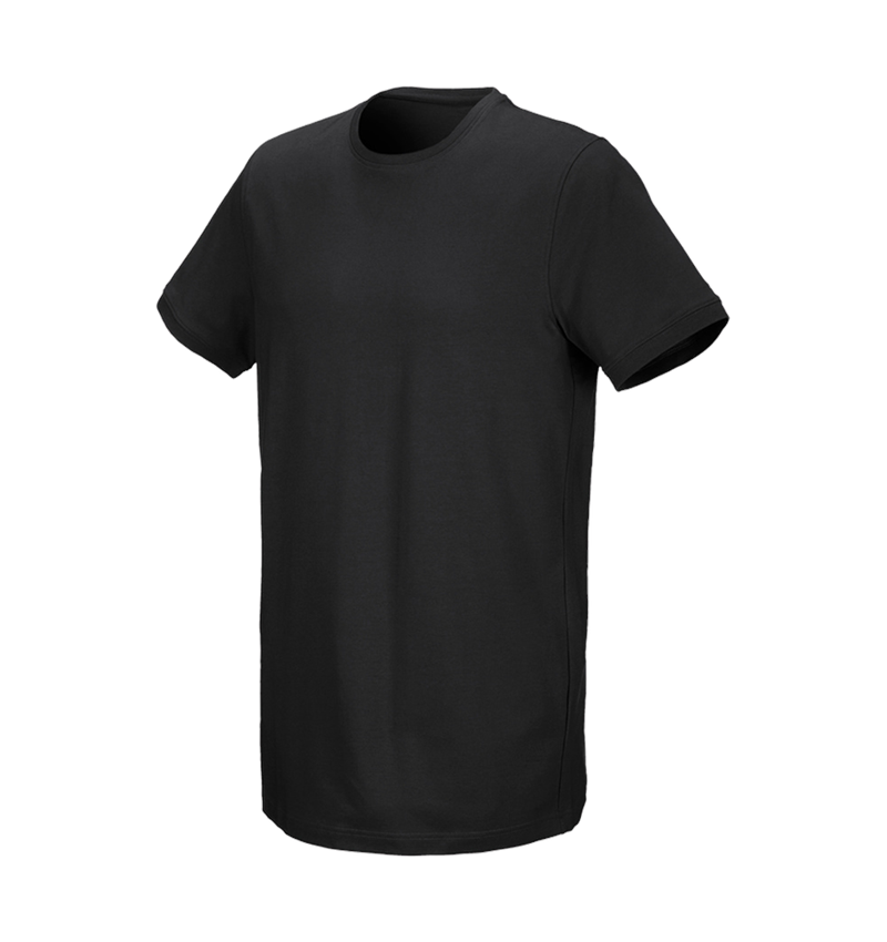 Tuin-/ Land-/ Bosbouw: e.s. T-Shirt cotton stretch, long fit + zwart 2