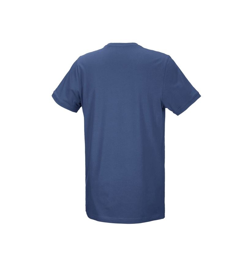 Tuin-/ Land-/ Bosbouw: e.s. T-Shirt cotton stretch, long fit + kobalt 3