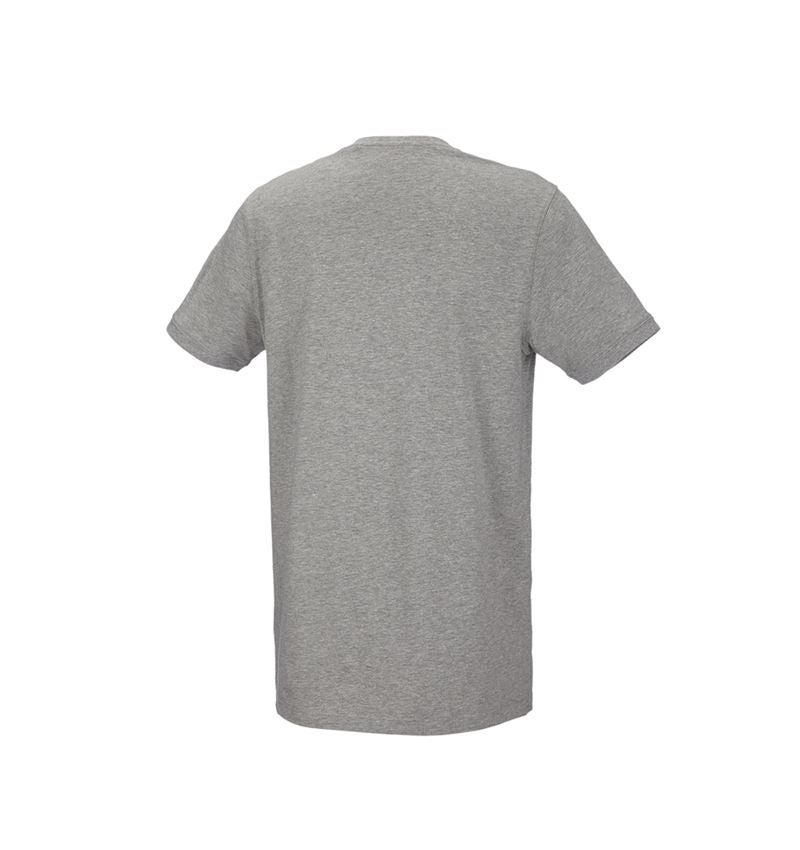 Tuin-/ Land-/ Bosbouw: e.s. T-Shirt cotton stretch, long fit + grijs mêlee 3