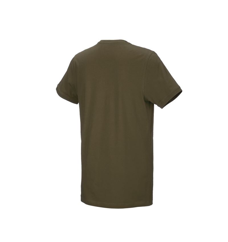 Onderwerpen: e.s. T-Shirt cotton stretch, long fit + moddergroen 3