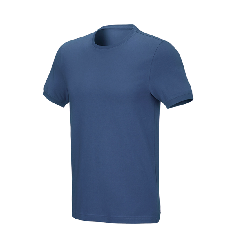 Tuin-/ Land-/ Bosbouw: e.s. T-Shirt cotton stretch, slim fit + kobalt 2
