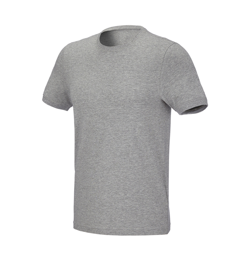 Tuin-/ Land-/ Bosbouw: e.s. T-Shirt cotton stretch, slim fit + grijs mêlee 2
