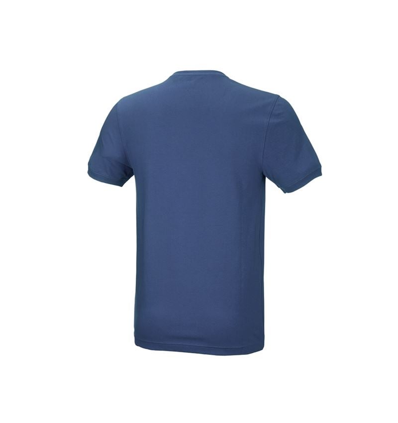 Tuin-/ Land-/ Bosbouw: e.s. T-Shirt cotton stretch, slim fit + kobalt 3