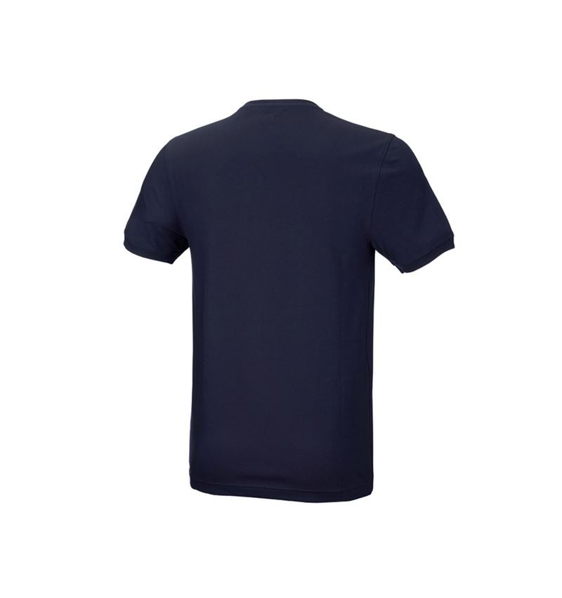 Bovenkleding: e.s. T-Shirt cotton stretch, slim fit + donkerblauw 3