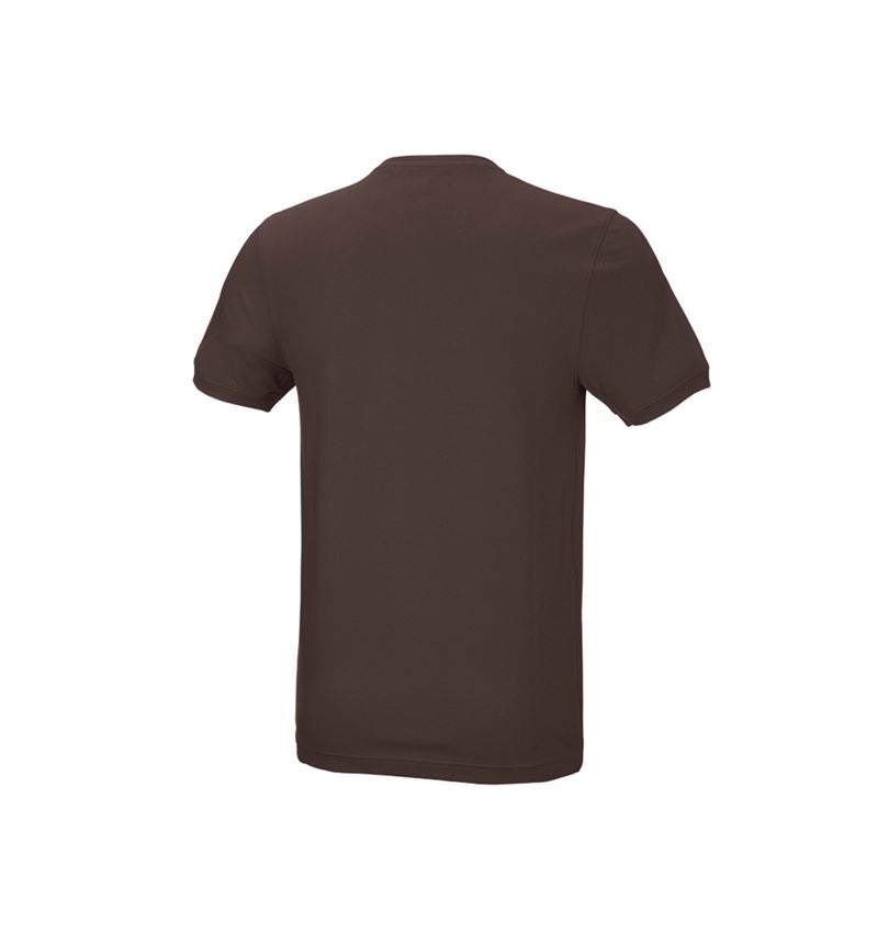 Onderwerpen: e.s. T-Shirt cotton stretch, slim fit + kastanje 3