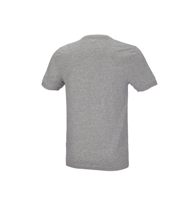 Tuin-/ Land-/ Bosbouw: e.s. T-Shirt cotton stretch, slim fit + grijs mêlee 3