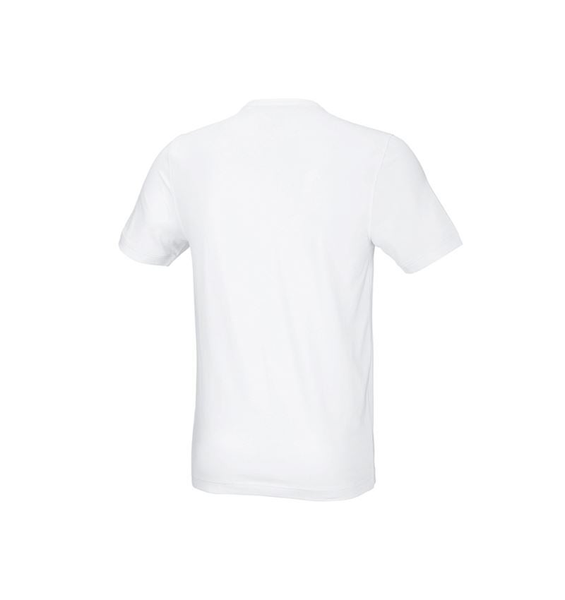 Tuin-/ Land-/ Bosbouw: e.s. T-Shirt cotton stretch, slim fit + wit 3