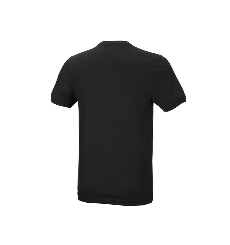 Tuin-/ Land-/ Bosbouw: e.s. T-Shirt cotton stretch, slim fit + zwart 3
