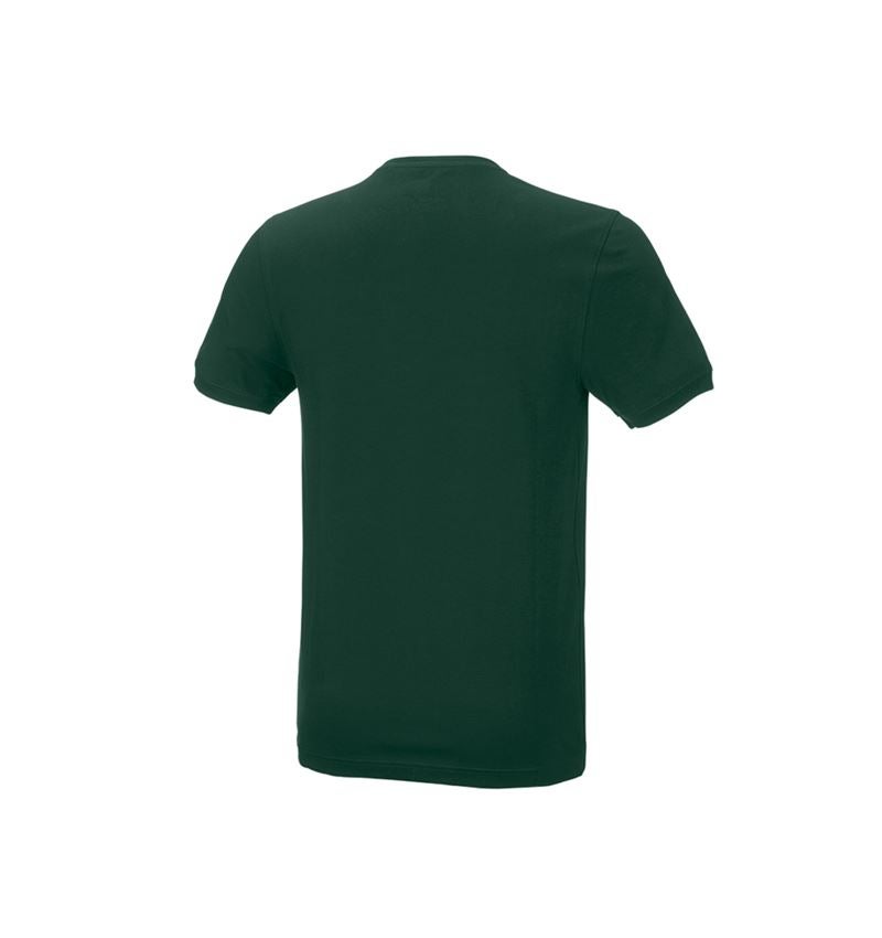 Tuin-/ Land-/ Bosbouw: e.s. T-Shirt cotton stretch, slim fit + groen 3