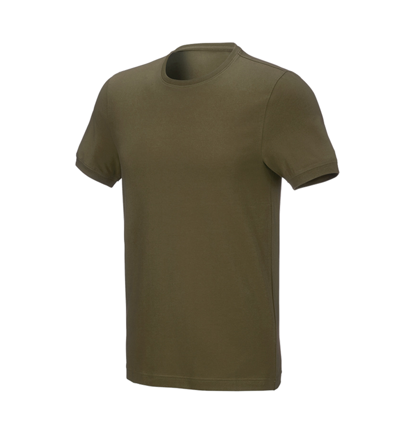 Tuin-/ Land-/ Bosbouw: e.s. T-Shirt cotton stretch, slim fit + moddergroen 2