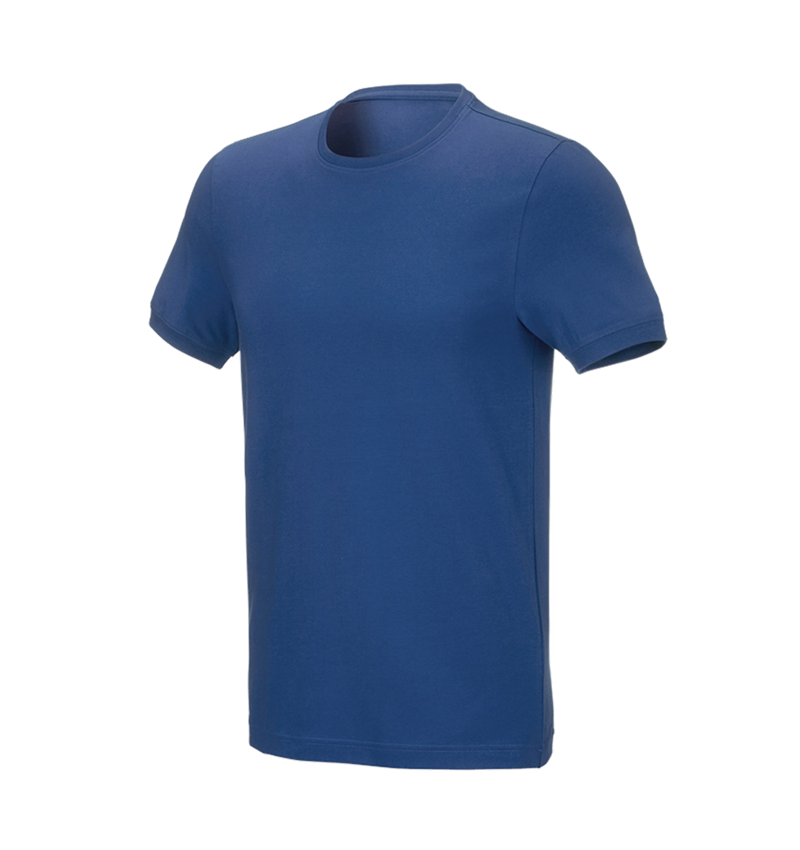 Tuin-/ Land-/ Bosbouw: e.s. T-Shirt cotton stretch, slim fit + alkalisch blauw 2