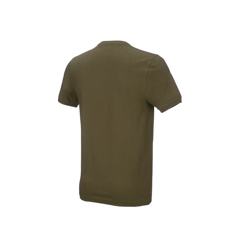 Onderwerpen: e.s. T-Shirt cotton stretch, slim fit + moddergroen 3