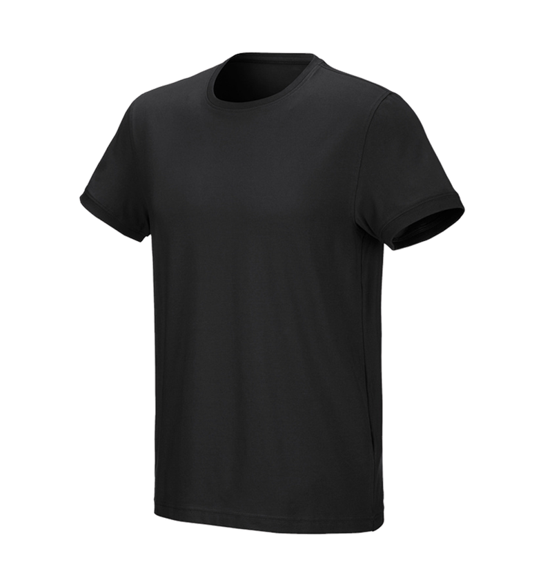 Tuin-/ Land-/ Bosbouw: e.s. T-Shirt cotton stretch + zwart 3