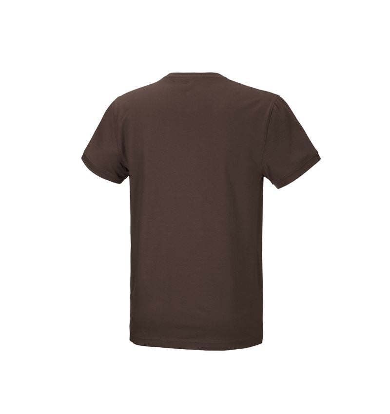 Onderwerpen: e.s. T-Shirt cotton stretch + kastanje 3