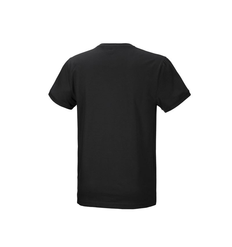 Tuin-/ Land-/ Bosbouw: e.s. T-Shirt cotton stretch + zwart 4