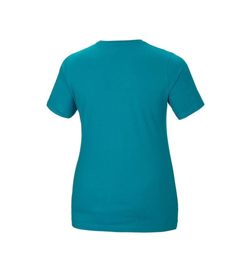 Onderwerpen: e.s. T-Shirt cotton stretch, dames, plus fit + oceaan 3
