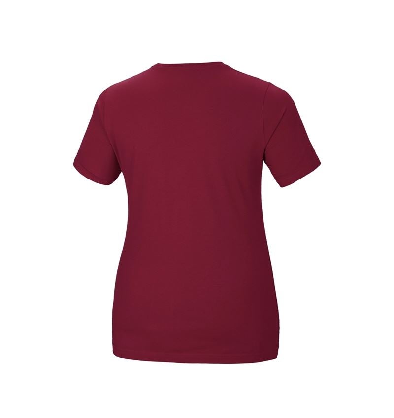 Onderwerpen: e.s. T-Shirt cotton stretch, dames, plus fit + bordeaux 3
