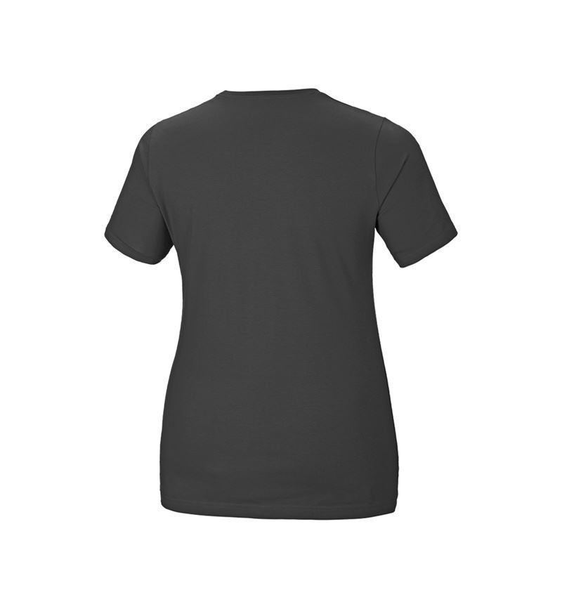 Bovenkleding: e.s. T-Shirt cotton stretch, dames, plus fit + antraciet 3