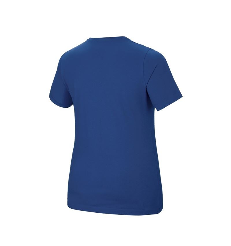 Bovenkleding: e.s. T-Shirt cotton stretch, dames, plus fit + alkalisch blauw 3