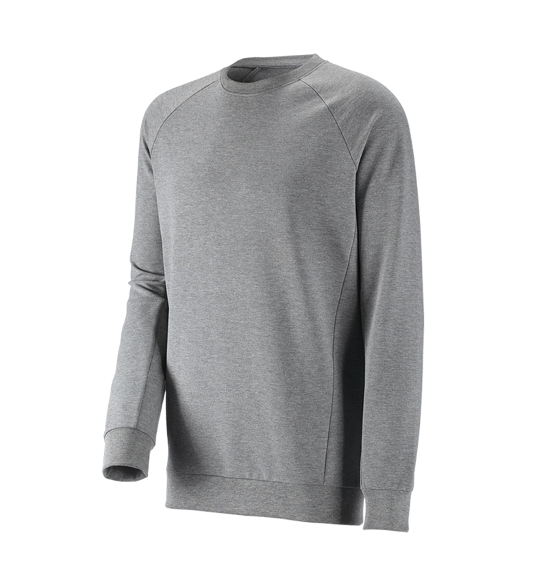 Tuin-/ Land-/ Bosbouw: e.s. Sweatshirt cotton stretch, long fit + grijs mêlee 2