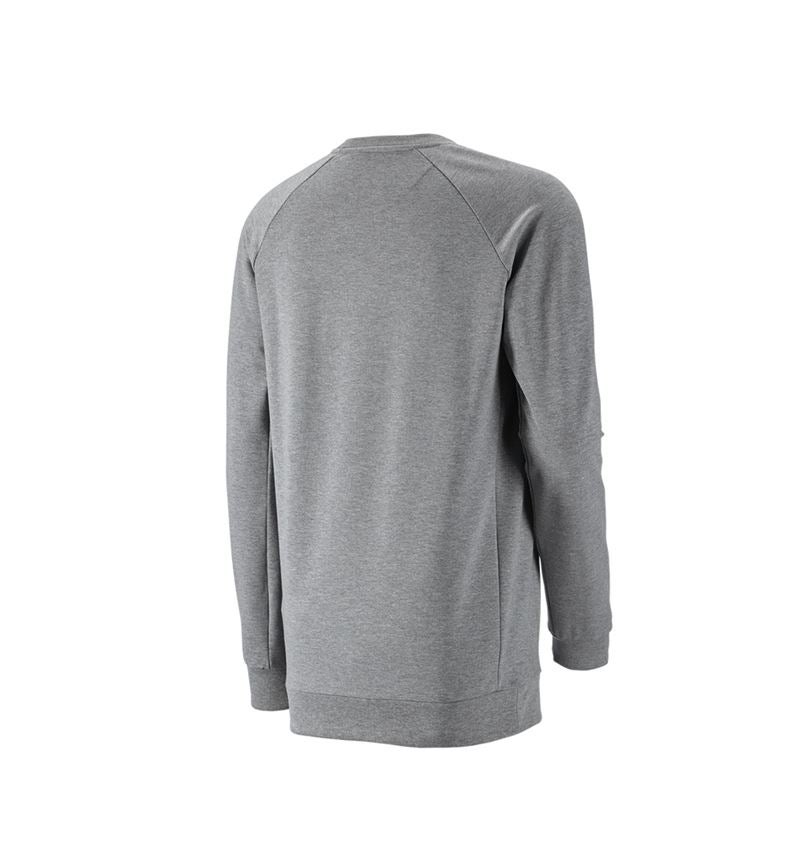 Tuin-/ Land-/ Bosbouw: e.s. Sweatshirt cotton stretch, long fit + grijs mêlee 3