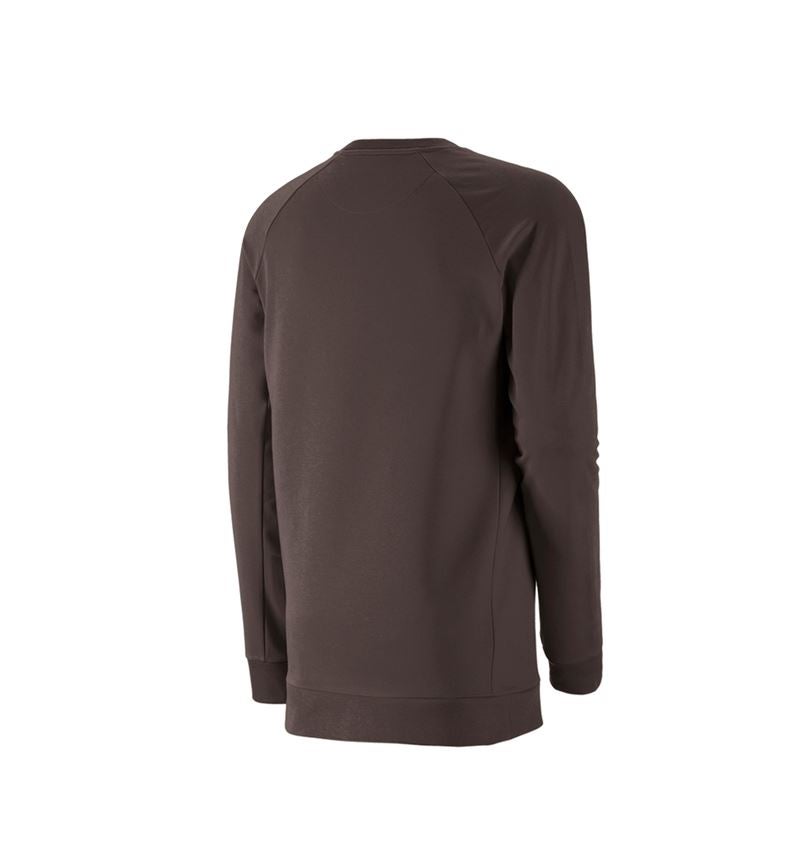 Bovenkleding: e.s. Sweatshirt cotton stretch, long fit + kastanje 3