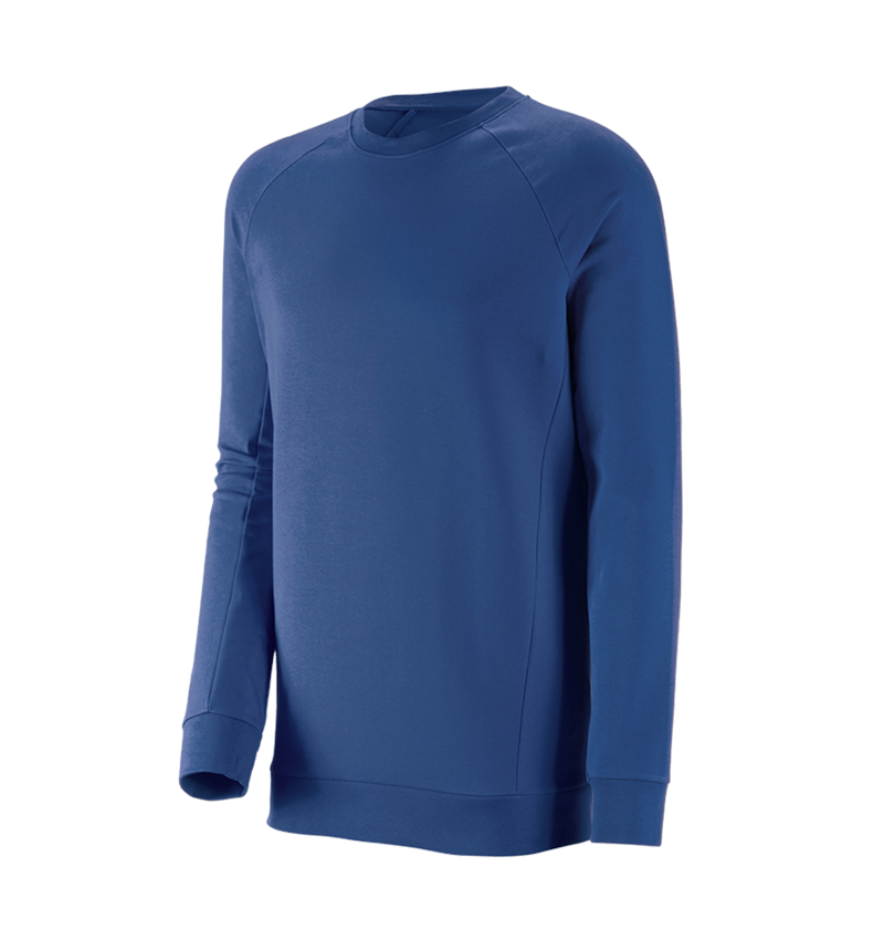 Tuin-/ Land-/ Bosbouw: e.s. Sweatshirt cotton stretch, long fit + alkalisch blauw 2
