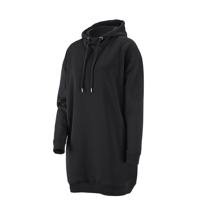 Bovenkleding: e.s. oversize hoody-sweatshirt poly cotton, dames + zwart 1