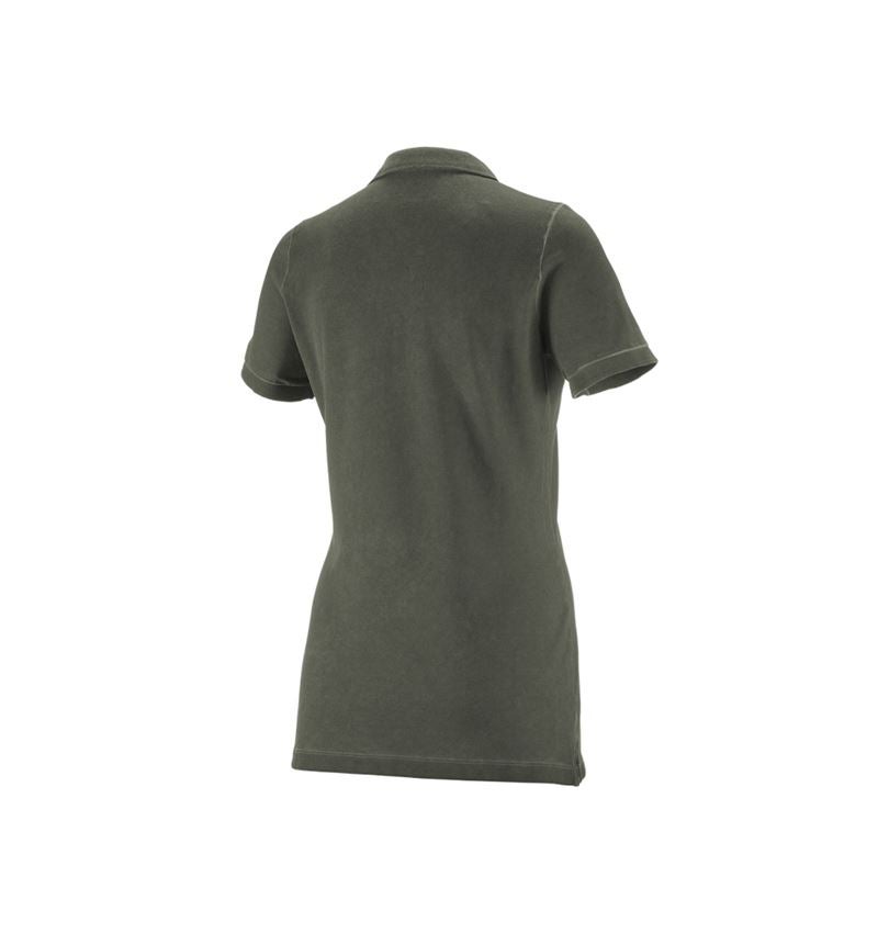 Bovenkleding: e.s. Polo-Shirt vintage cotton stretch, dames + camouflagegroen vintage 8
