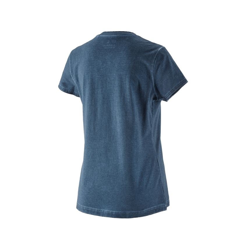 Bovenkleding: T-Shirt e.s.motion ten ostrich, dames + leisteenblauw vintage 1