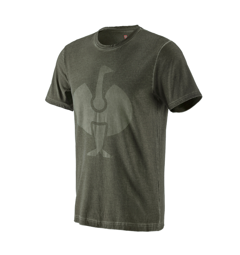 Bovenkleding: T-Shirt e.s.motion ten ostrich + camouflagegroen vintage 2