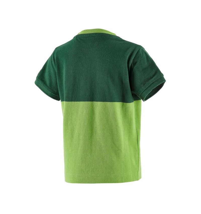 Onderwerpen: e.s. Pique-Shirt colourblock, kinderen + groen/zeegroen 3
