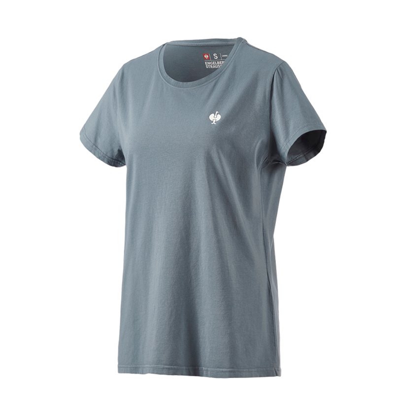 Bovenkleding: T-Shirt e.s.motion ten pure, dames + rookblauw vintage 2