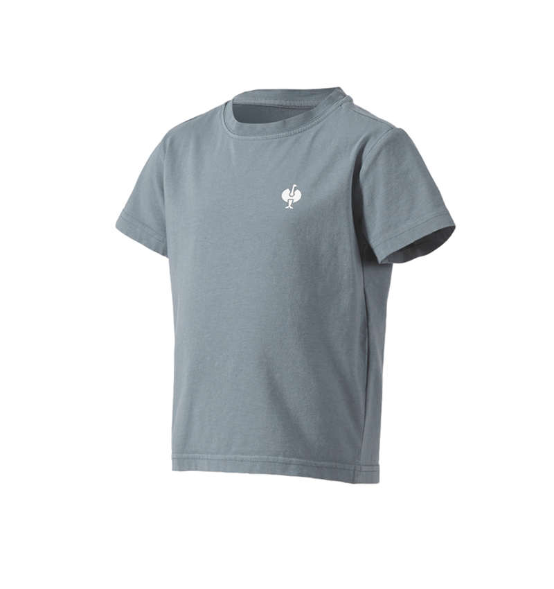 Bovenkleding: T-Shirt e.s.motion ten pure, kinderen + rookblauw vintage