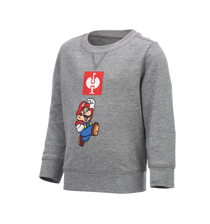 Bovenkleding: Super Mario sweatshirt, kids + grijs mêlee