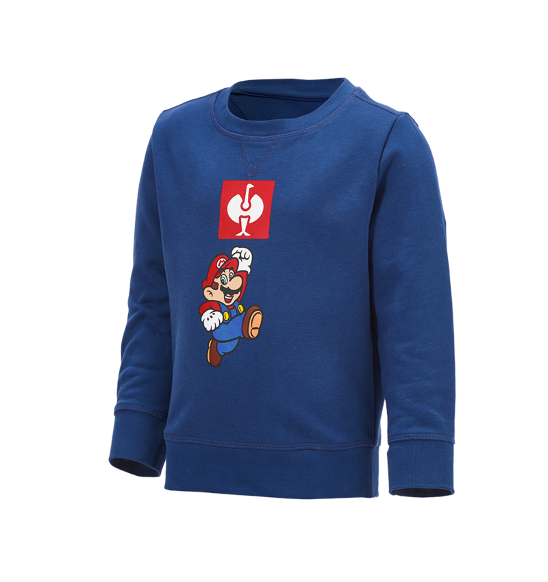 Samenwerkingen: Super Mario sweatshirt, kids + alkalisch blauw 1