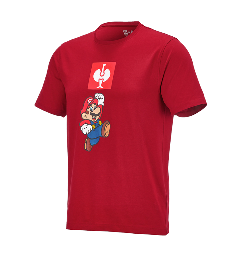 Bovenkleding: Super Mario T-shirt, heren + vuurrood 2