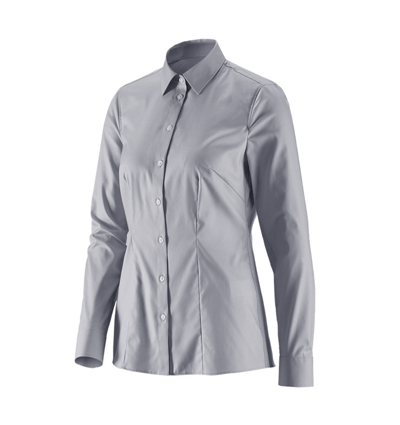 Bovenkleding: e.s. Business-blouse cotton stretch dames reg. fit + nevelgrijs 2