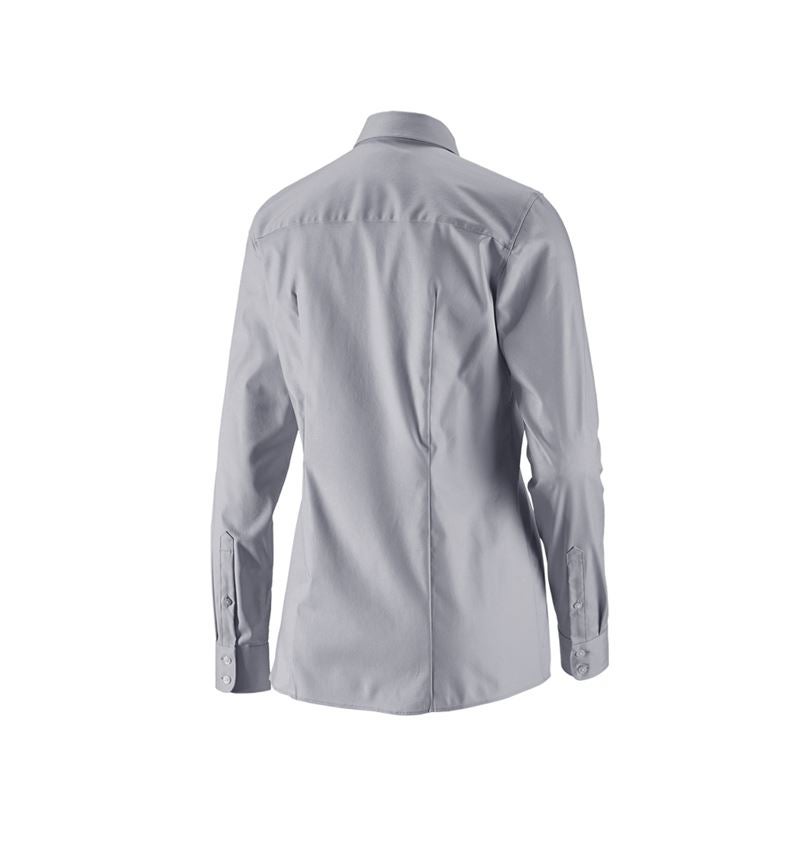 Bovenkleding: e.s. Business-blouse cotton stretch dames reg. fit + nevelgrijs 3