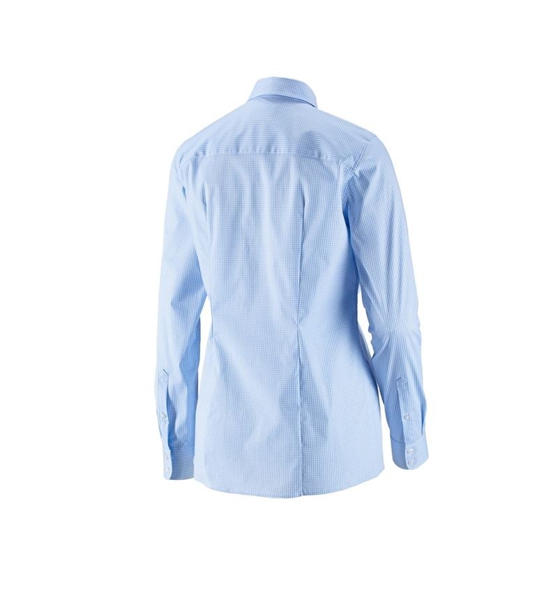 Onderwerpen: e.s. Business-blouse cotton stretch dames reg. fit + vorstblauw geruit 3