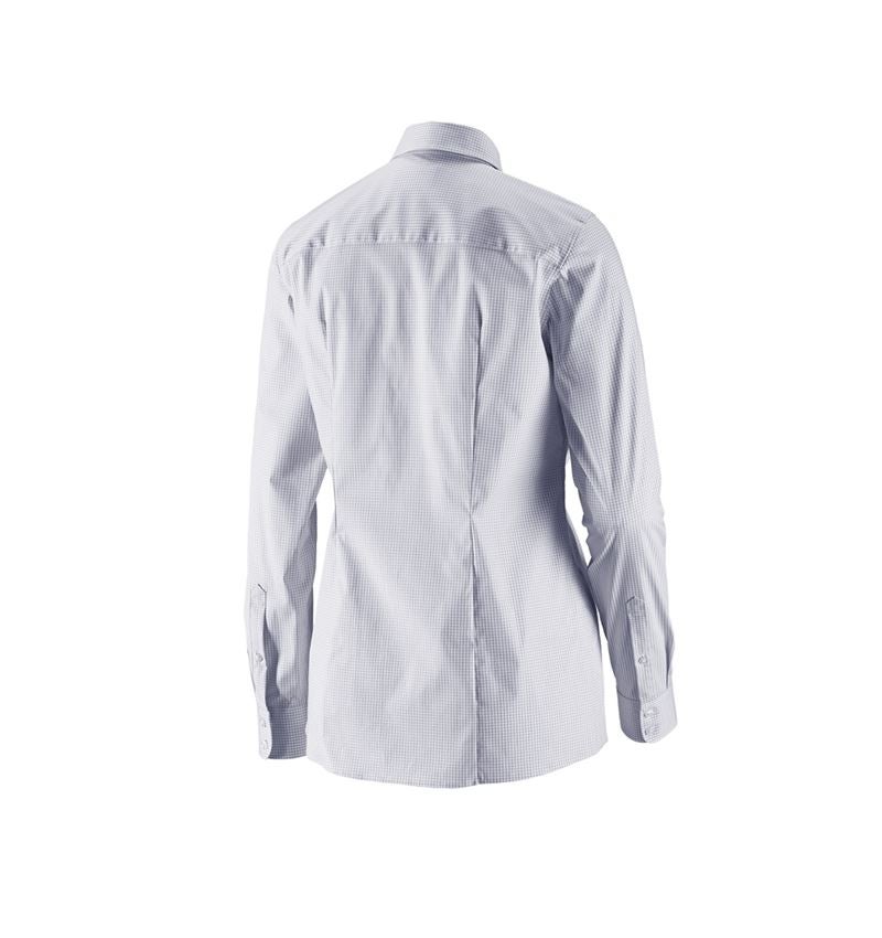 Bovenkleding: e.s. Business-blouse cotton stretch dames reg. fit + nevelgrijs geruit 3