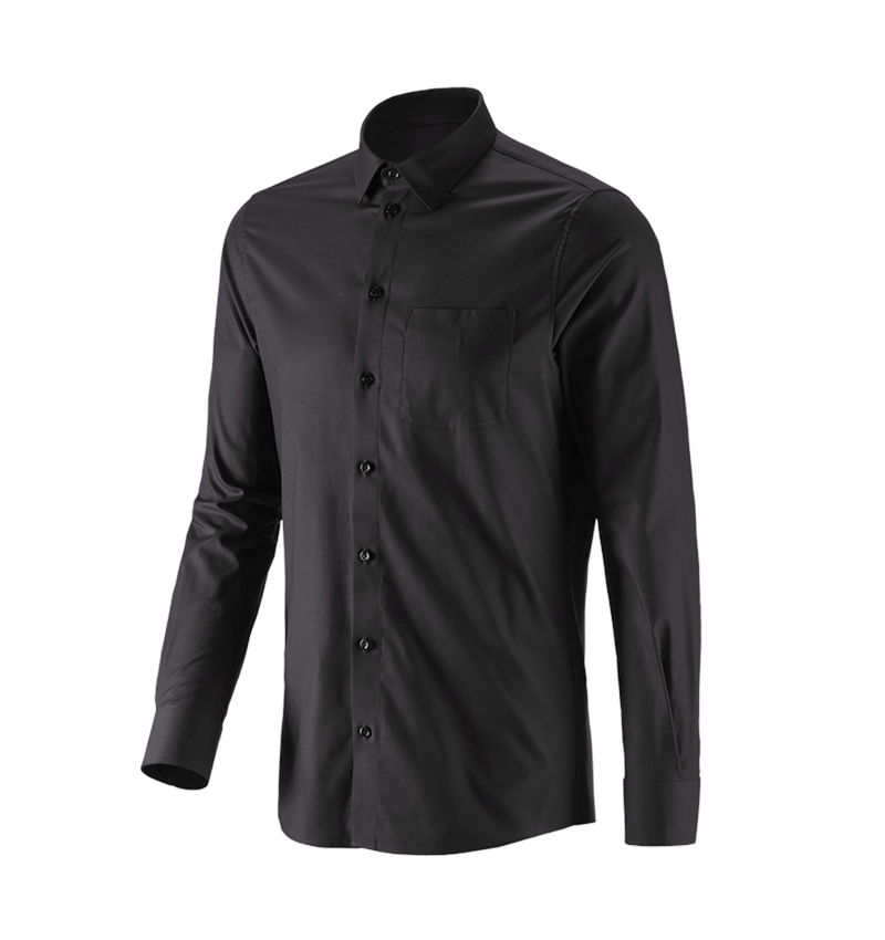Bovenkleding: e.s. Business overhemd cotton stretch, slim fit + zwart 3