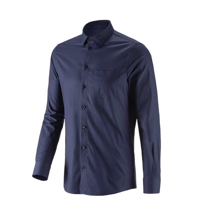 Bovenkleding: e.s. Business overhemd cotton stretch, slim fit + donkerblauw 4