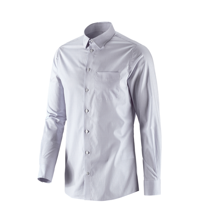 Bovenkleding: e.s. Business overhemd cotton stretch, slim fit + nevelgrijs geruit 2