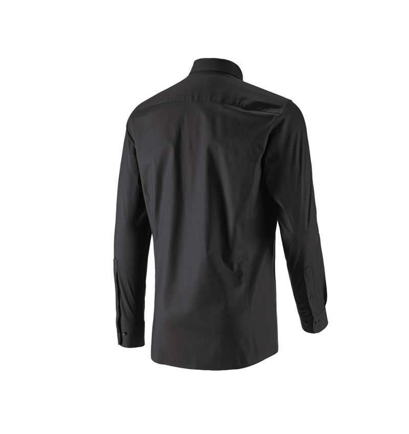 Bovenkleding: e.s. Business overhemd cotton stretch, slim fit + zwart 4