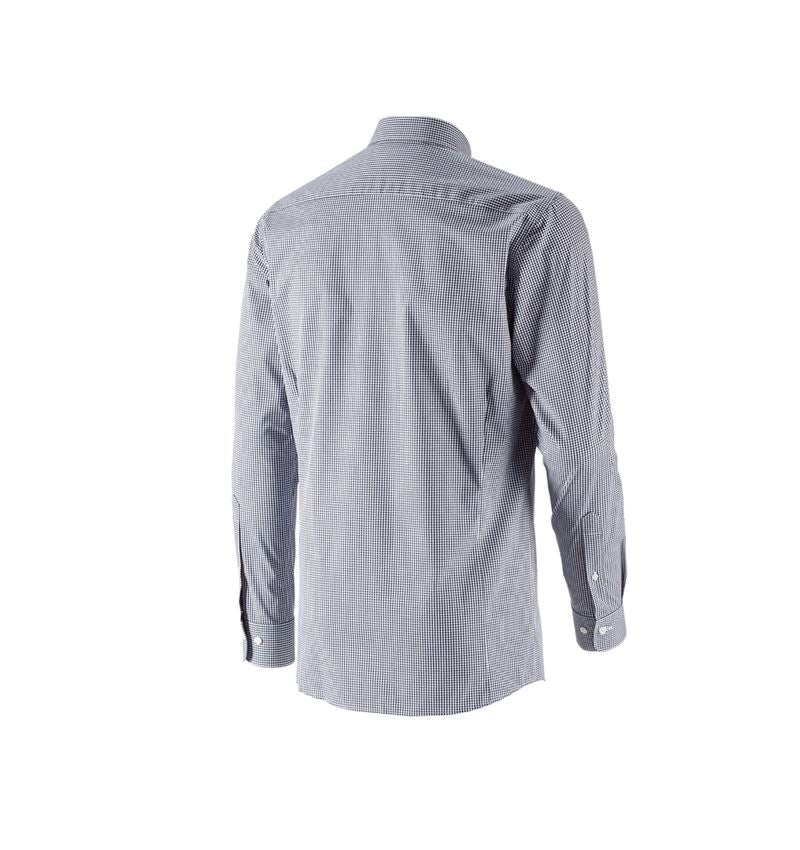 Bovenkleding: e.s. Business overhemd cotton stretch, slim fit + donkerblauw geruit 3