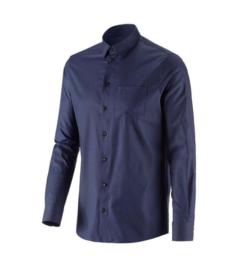 Bovenkleding: e.s. Business overhemd cotton stretch, regular fit + donkerblauw 3