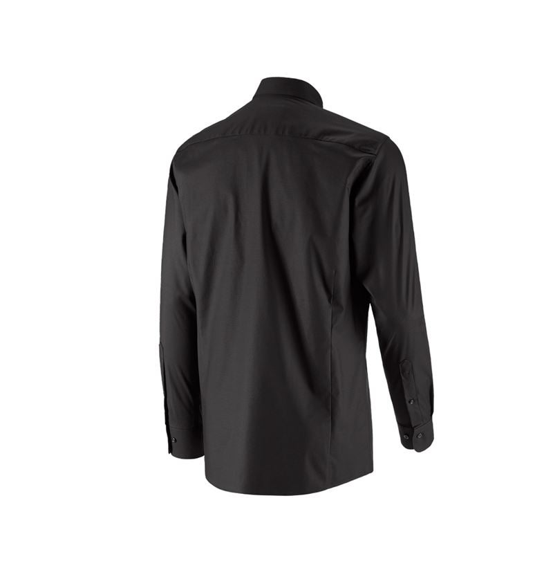 Bovenkleding: e.s. Business overhemd cotton stretch, regular fit + zwart 5